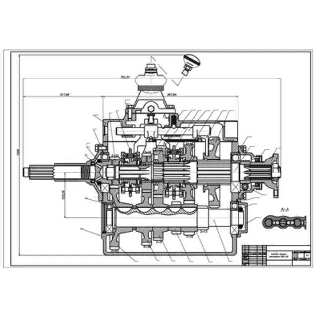Чертеж коробки передач автомобиля ЗИЛ-130