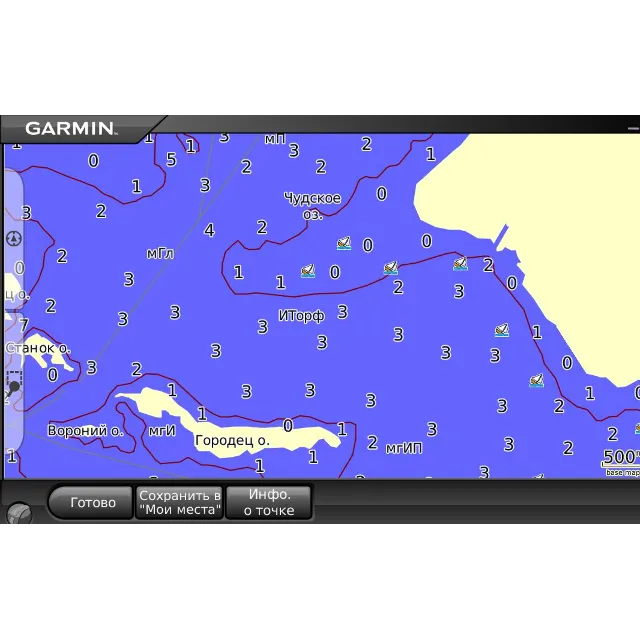Карта Псково-Чудского озера для GARMIN