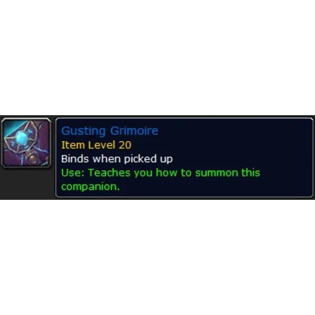 Gusting Grimoire pet Парящая книга заклинаний КоД Сразу