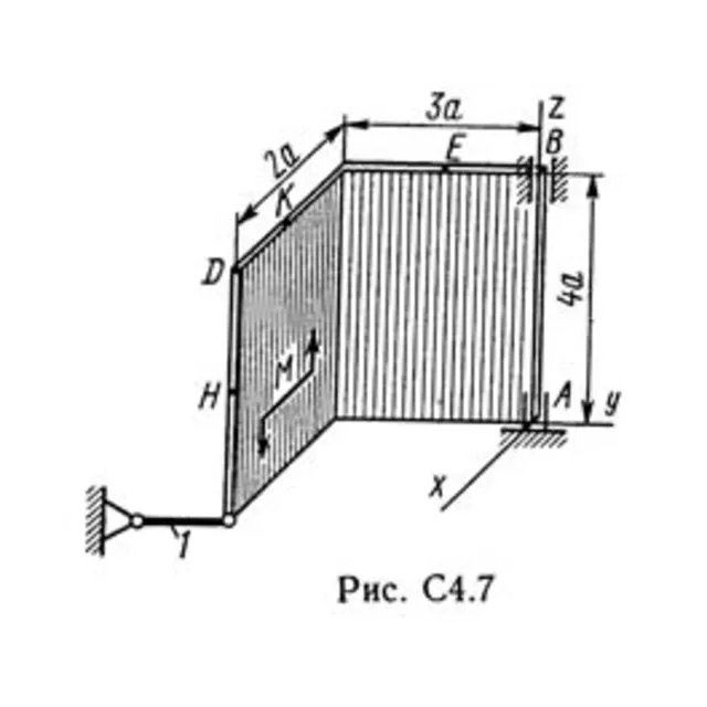 Решение задачи С4 рис 7 усл 3 (вар 73) Тарг С.М. 1989г