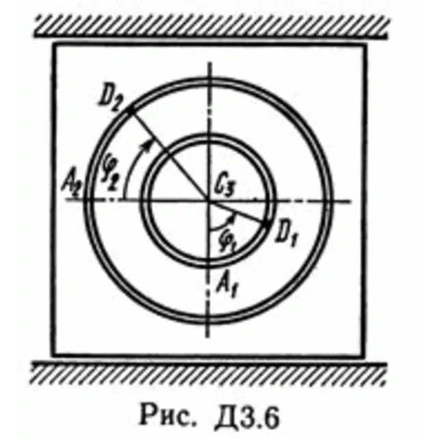 Решение Д3 В65 (рисунок 6 условие 5) термех Тарг 1989