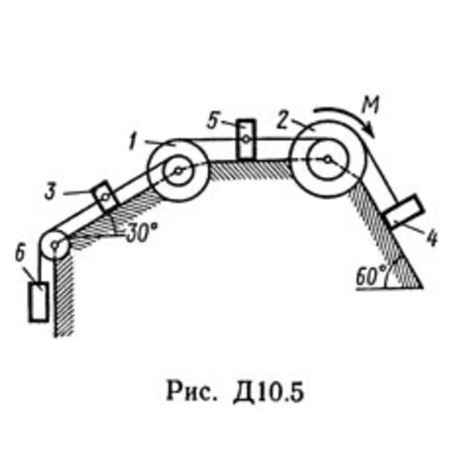 Тарг С.М. 1989 г. решение задачи Д10 В52 (рис. 5усл. 2)