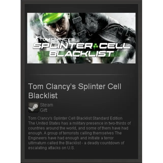 Tom Clancy's Splinter Cell Blacklist - STEAM Gift / ROW