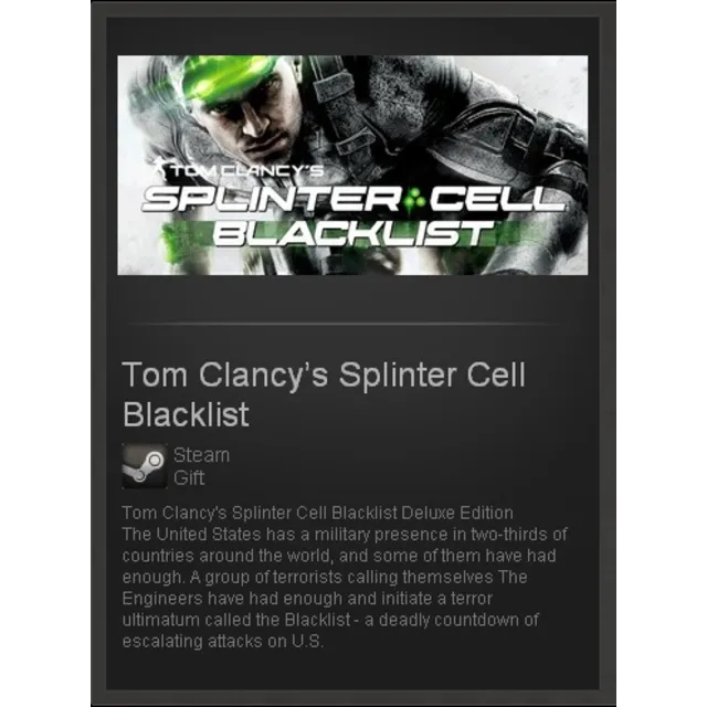 Tom Clancy's Splinter Cell Blacklist Deluxe STEAM / ROW