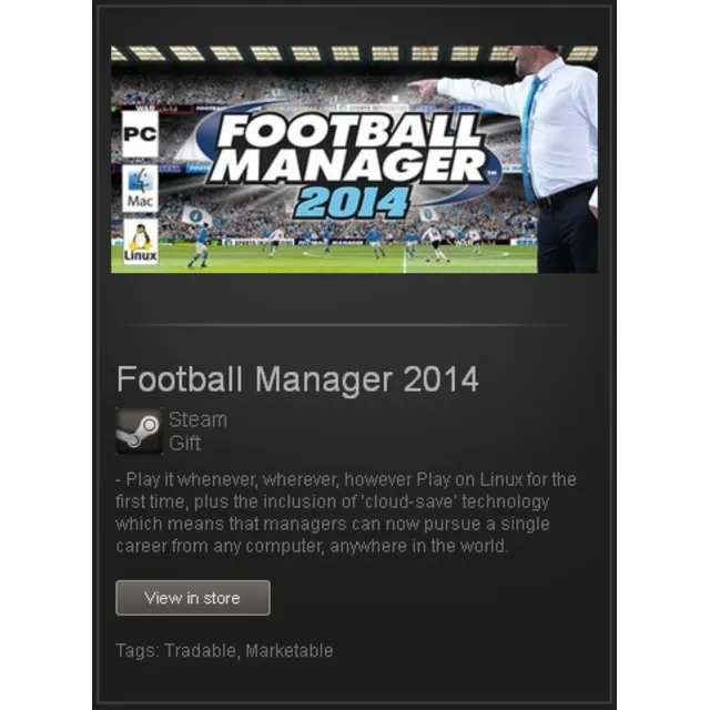 Football Manager 2014 - STEAM Gift - Region Free