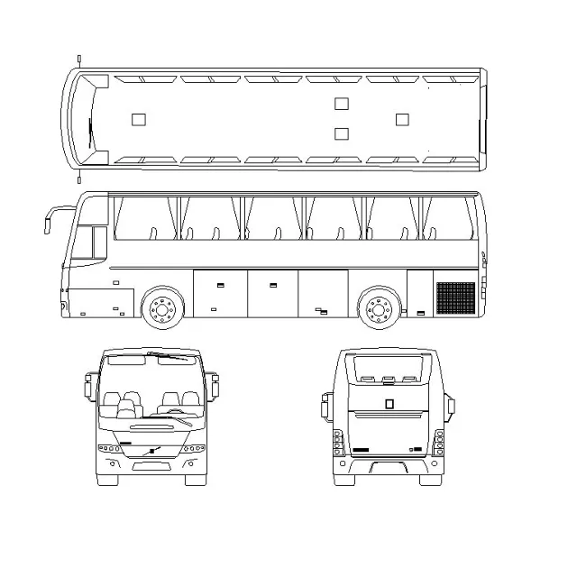 Чертеж автобуса фирмы VOLVO