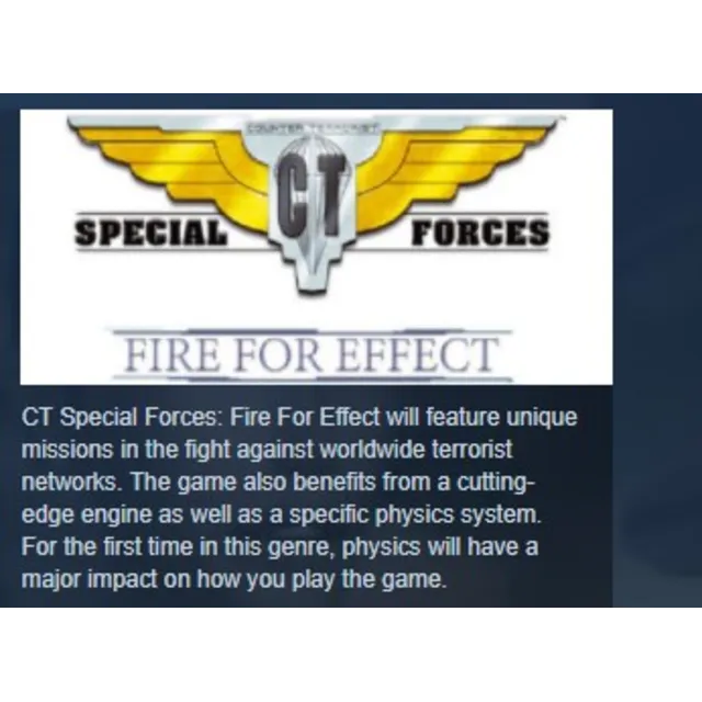 CT Special Forces Fire for Effect STEAM KEY REGION FREE