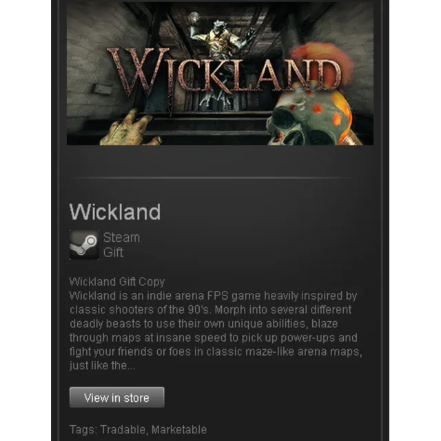 Wickland - STEAM Gift - Region Free / ROW / GLOBAL