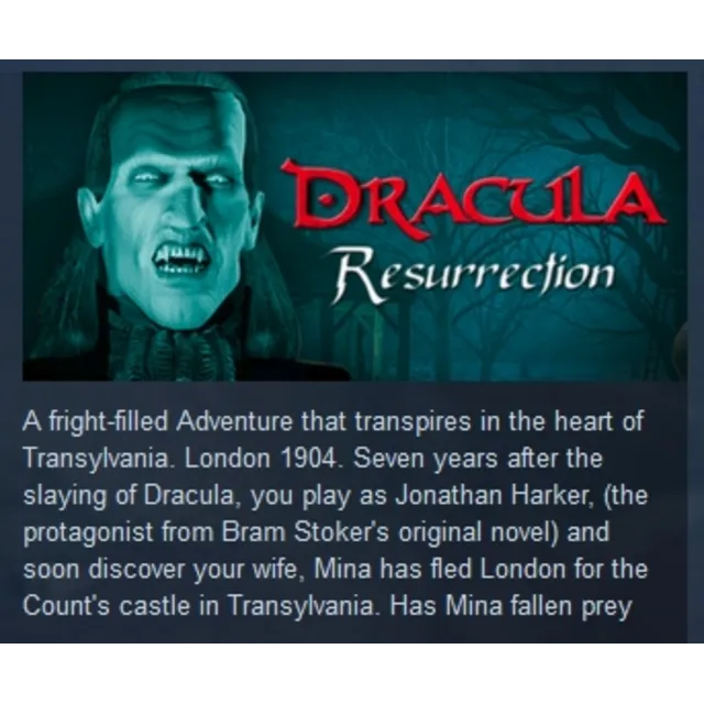 Dracula: The Resurrection STEAM KEY РФ+СНГ СТИМ КЛЮЧ ЛИЦЕНЗИЯ