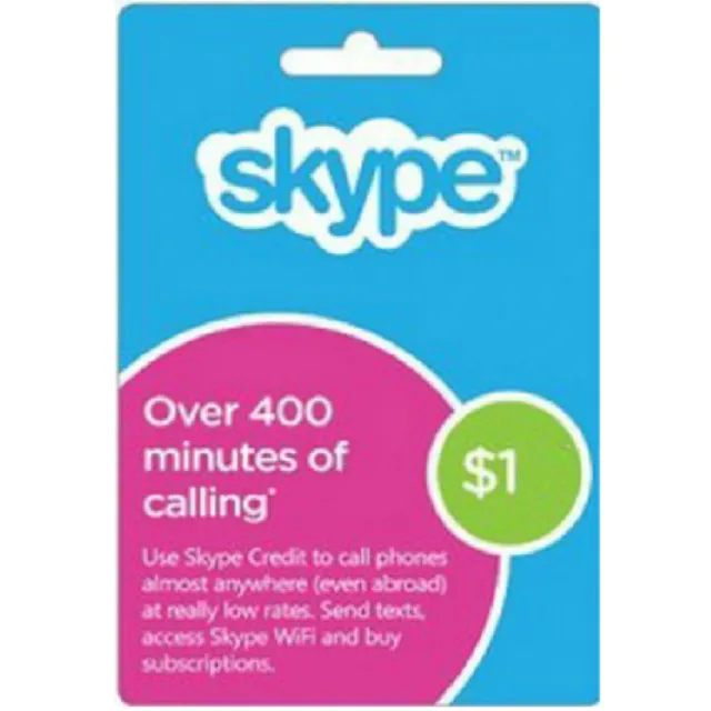 Skype 1 USD Ориг. Ваучер - Актив.на Skype.