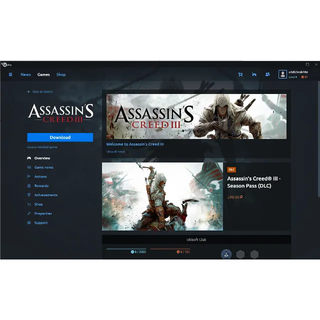 Assassin's Creed III (Uplay account) Multilanguage