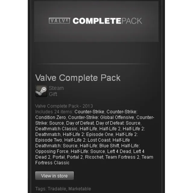 Valve Complete Pack - STEAM Gift - Region RU+CIS+UA