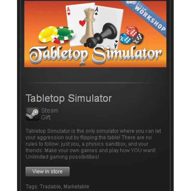 Tabletop Simulator - STEAM Gift - region RU+CIS+UA