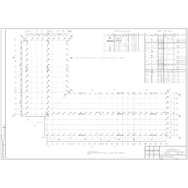 Стальной каркас цеха убоя птицы (DWG)
