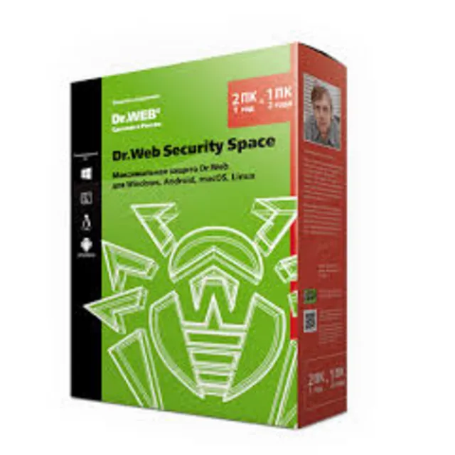Dr.Web Security Space 2 Года 1 ПК + 1 моб. REG FREE