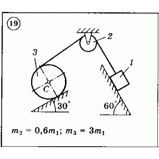 Решение задачи Д3 (задание 1) Вариант 19 Диевский В.А.