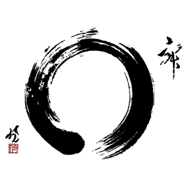 Векторное изображение "Zen круг над белые иллюстрации"