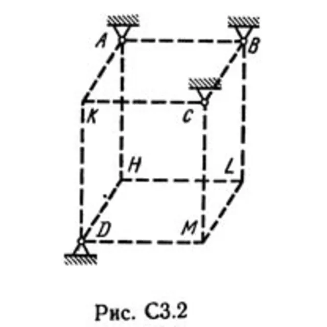 Решение С3-23 (Рисунок С3.2 условие 3 С.М. Тарг 1989 г)