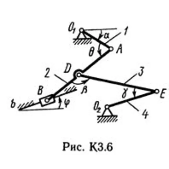 Решение К3-67 (Рисунок К3.6 условие 7 С.М. Тарг 1989 г)