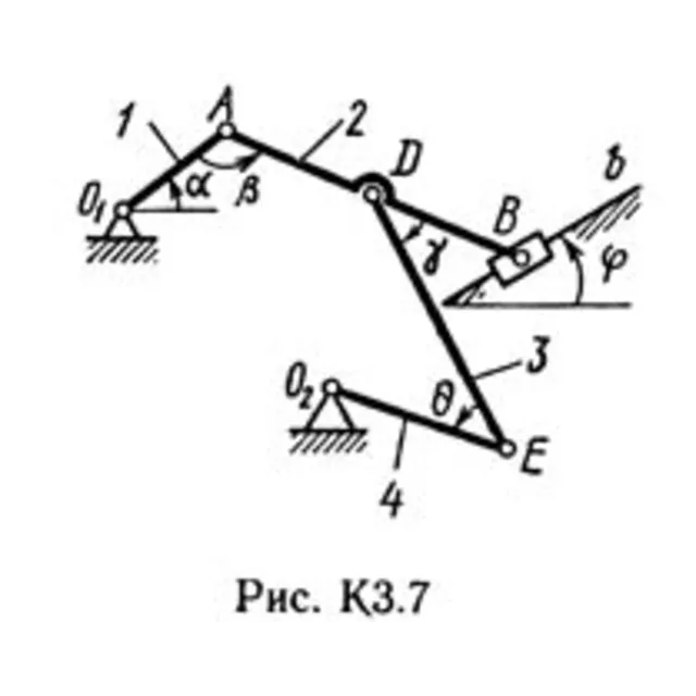 Решение К3-73 (Рисунок К3.7 условие 3 С.М. Тарг 1989 г)