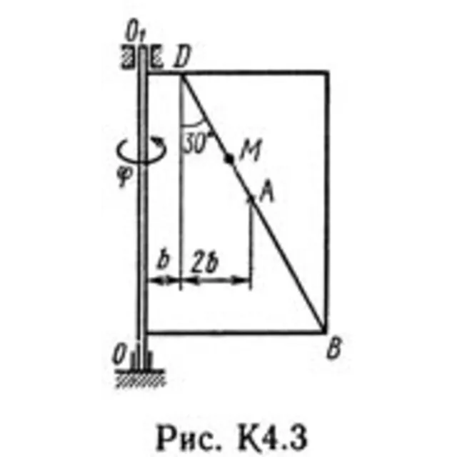 Решение К4-37 (Рисунок К4.3 условие 7 С.М. Тарг 1989 г)