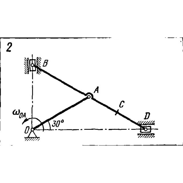 Задача К4 Вар. 02 термех из решебника Яблонский АА 1978