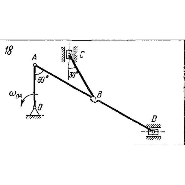 Задача К4 Вар. 18 термех из решебника Яблонский АА 1978