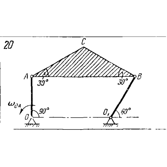 Задача К4 Вар. 20 термех из решебника Яблонский АА 1978