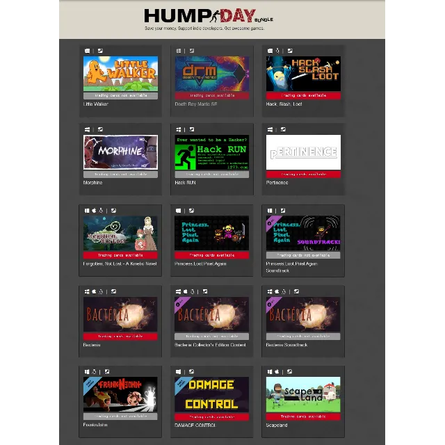Indie Gala Hump Day Bundle 20 (12 steam ) Region Free