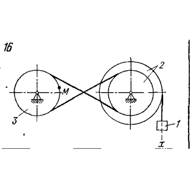 Задача К3 Вар. 16 термех из решебника Яблонский АА 1978