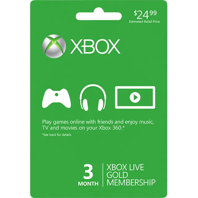 Xbox Live Gold 3 Месяца (Global/Region Free) Подписка