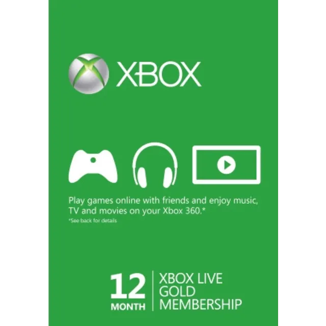 Xbox Live Gold - 12 Месяцев (Global) Подписка