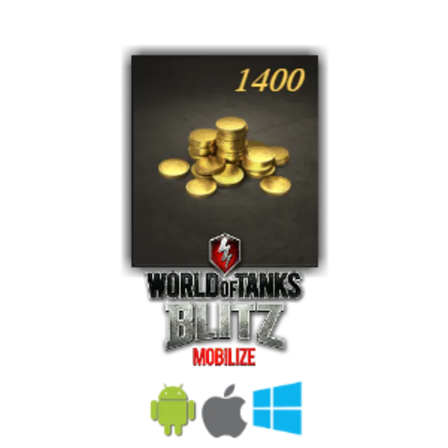 World of Tanks: Blitz - 1400 Золота GOLD (Region free)