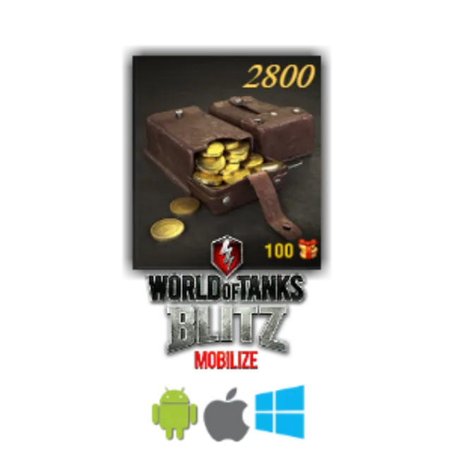 World of Tanks: Blitz - 2800 Золота GOLD (Region free)