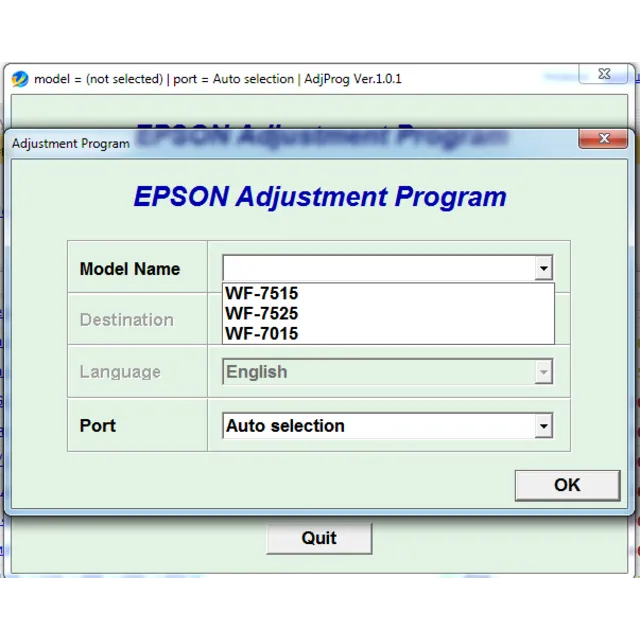 Epson WorkForce Adjustment WF-7510/15, WF-7015/25
