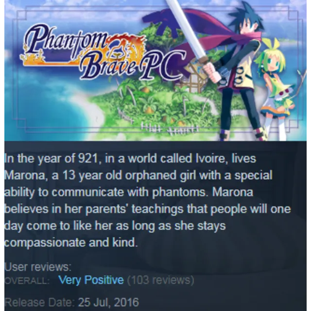 Phantom Brave PC (Steam KEY / ROW / Region free)