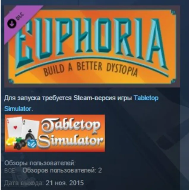 Tabletop Simulator - Euphoria: Build a Better Dystopia