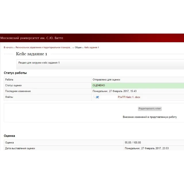 Региональное управление Кейс-задание 1. МИЭМП Витте