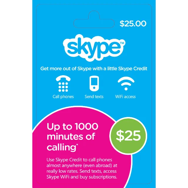 Skype $25 AUD (или ~$20 USD) Ориг. Ваучер. Skype.com