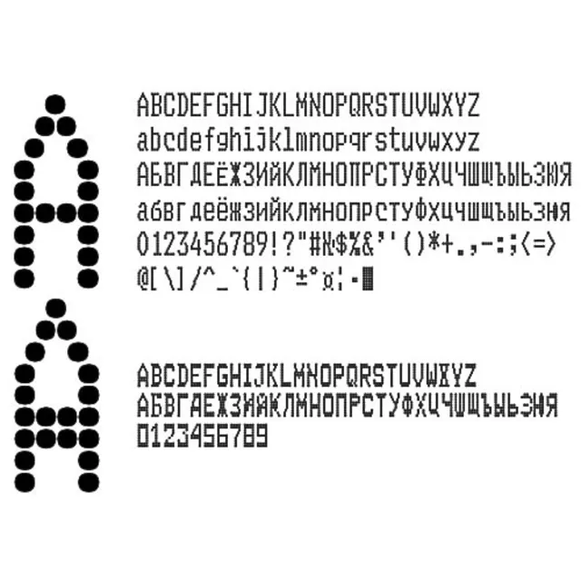 Шрифт ККМ матричного принтера EPSON TM-U950 вер.2(ttf)