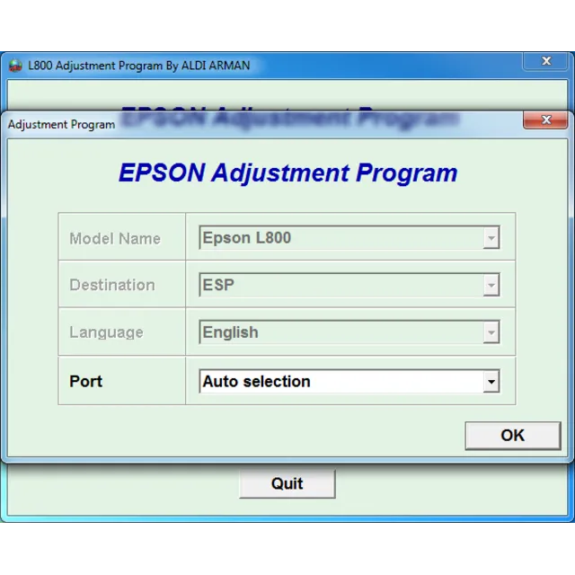 Adjustment program Epson L1800 (ESP)