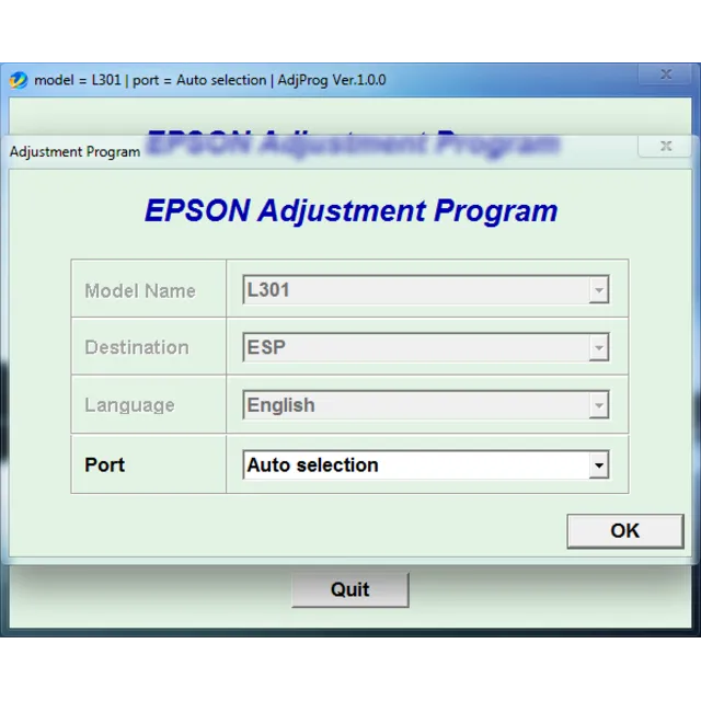 Adjustment program Epson L301 (ESP)
