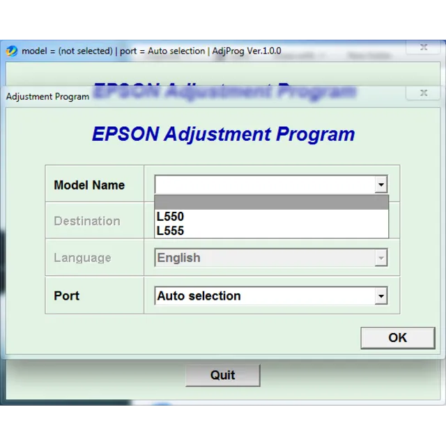 Adjustment program Epson L550 L555 (ESP)