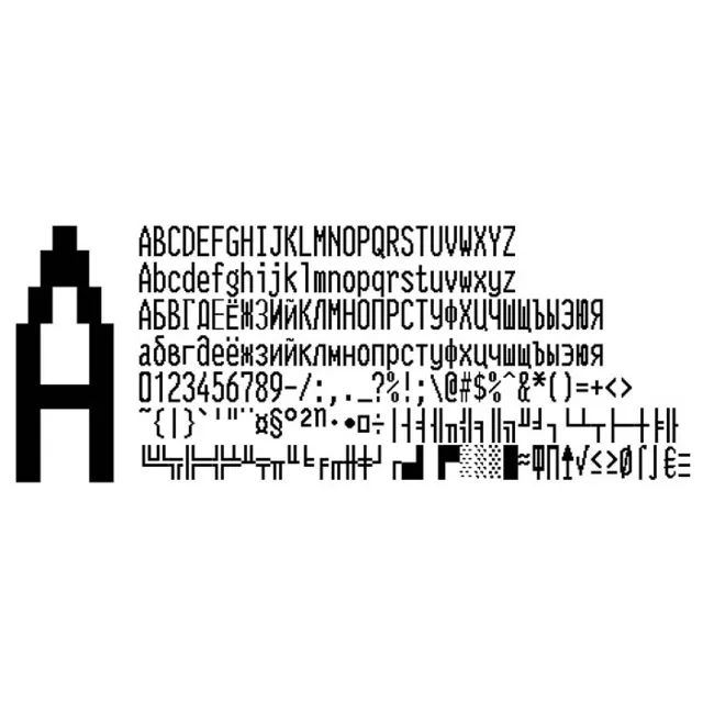 Шрифт платежного терминала VKP-80 в.2(ttf)