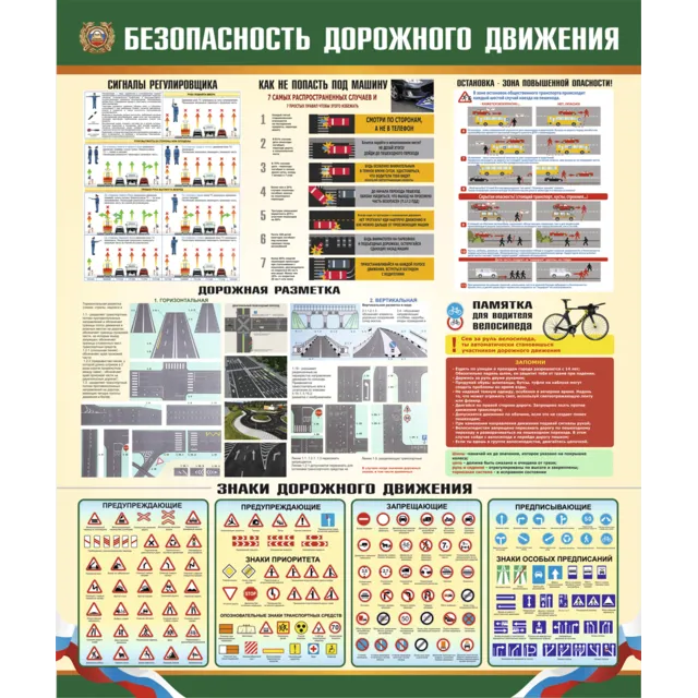 Плакат Безопасность дорожного движения