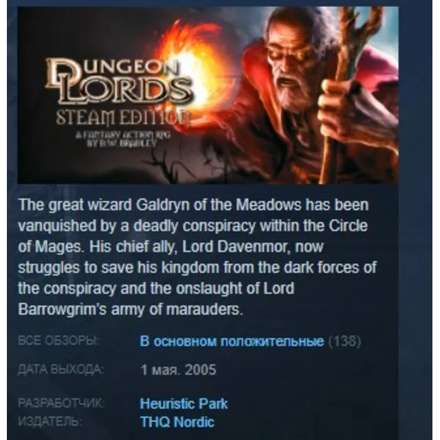 Dungeon Lords Steam Edition STEAM KEY REGION FREE GLOBAL+РОССИЯ