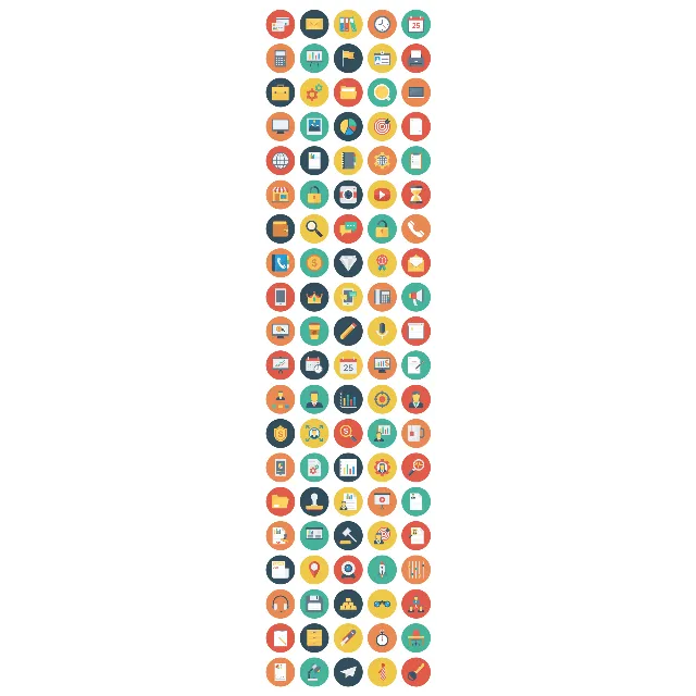 Flat бизнес иконки - 300 штук. (512x512 пикселей, png)