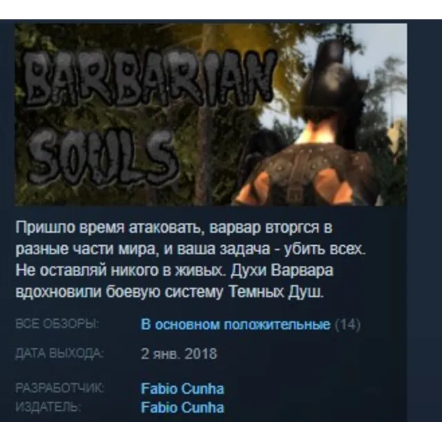 Barbarian Souls STEAM KEY REGION FREE GLOBAL