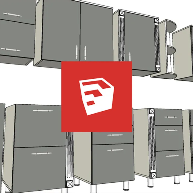 Динамические компоненты кухонных секций для SketchUp