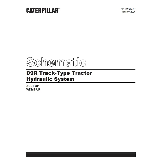 Caterpillar D9R Schematic Hydraulic System